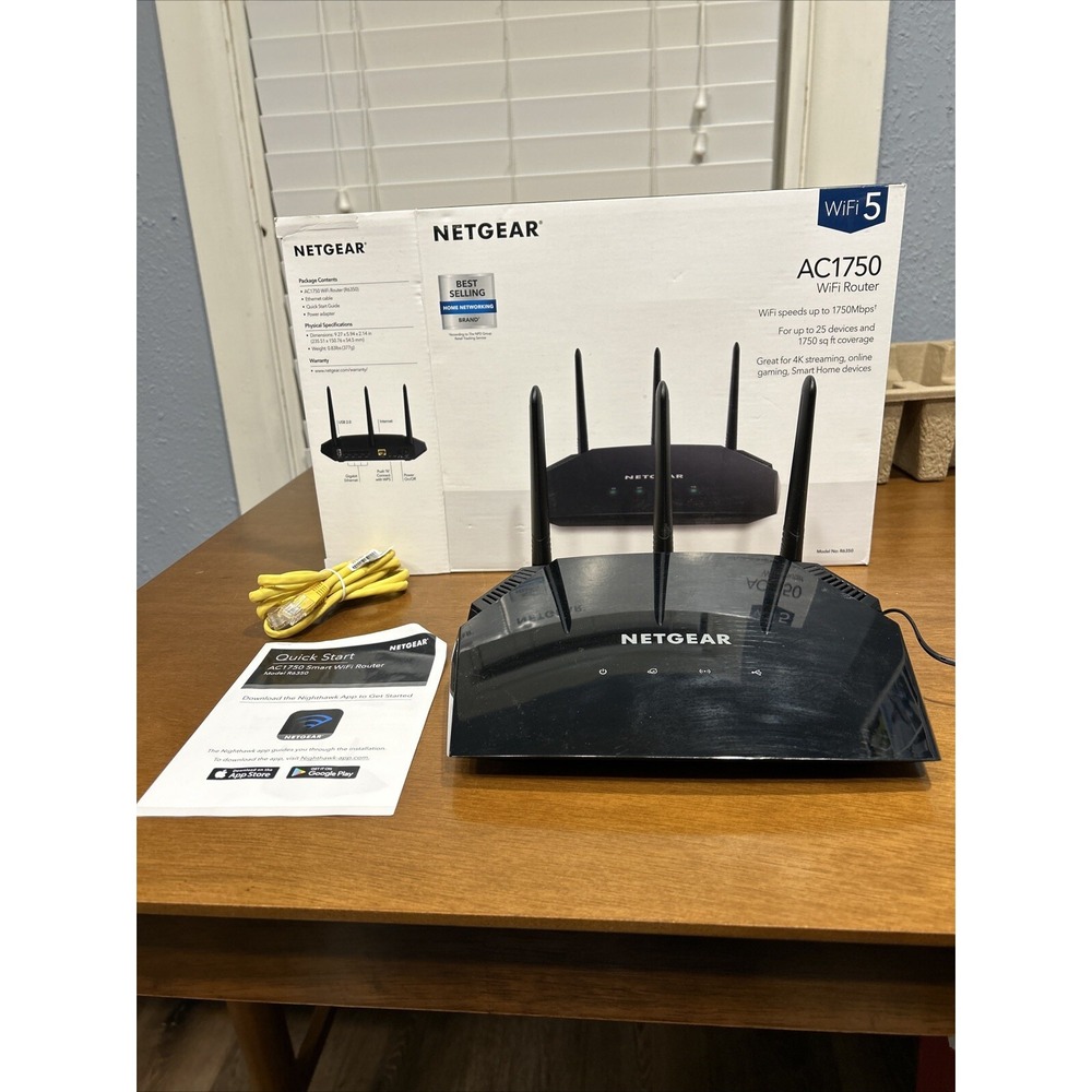 Netgear Smart WiFi Router R6350 Wireless Dual Band Gigabit Internet AC1750
